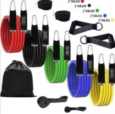 ZENVO 11 Pcs Portable Resistance Fitness Exercise Bands for Men&Women Resistance-L72 Resistance Tube(Multicolor)