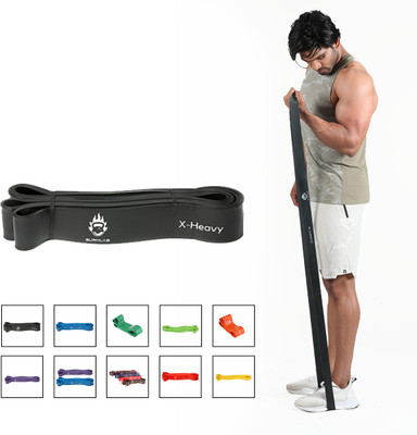 BURNLAB Pull up Assist Band (X - Heavy) Resistance Tube(Black)