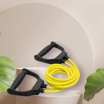 Aoriyon JD-JU9G toning muscles general fitness (BLACK YELLOW) Resistance Tube(Yellow)