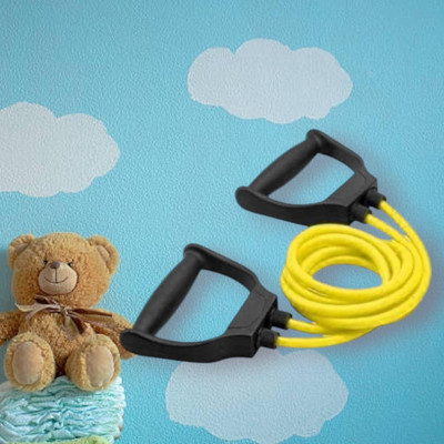 SRD SH-7SGE Toning Resistance Elastic Rubber (BLACK YELLOW) Resistance Tube(Yellow)