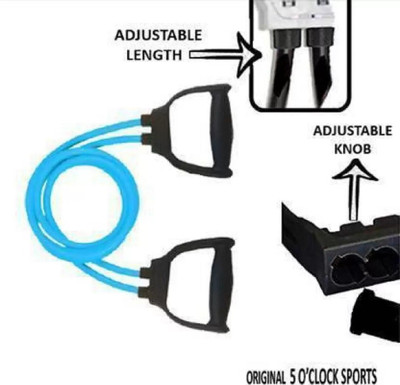 ResiTech Double Resistance Band Toning Tube Exerciser Fitness Pulling Rope for Men Resistance Tube(Multicolor)