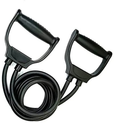 KITRON TotalBody Resistance Band Tube for Men & Women with Comfortable Foam Handles Resistance Tube(Black)