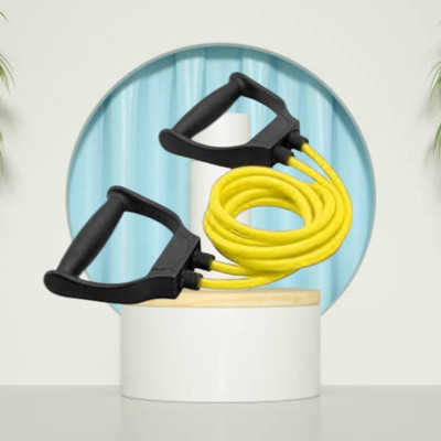 Aoriyon JH-A7D Toning Tube Exercise Workout (BLACK YELLOW) Resistance Tube(Yellow)