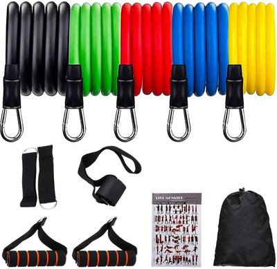 ActrovaX IXV®-135-JU-Elastic Expander Workout Yoga Resistance Tube(Multicolor)