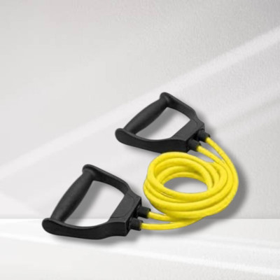 Aoriyon SJ4-S Double Toning tube with Handles15 kg(BLACK YELLOW) Resistance Tube(Yellow)