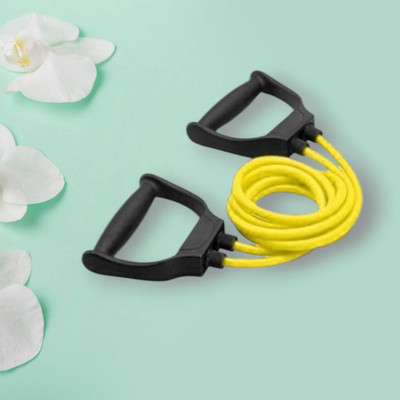 Aoriyon JHU-CGS toning tube Elastic Resistance Fitness (BLACK YELLOW) Resistance Tube(Yellow)
