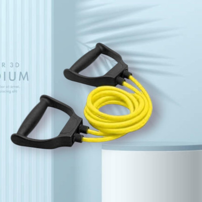 SRD LBF-UG Toning tube home gym exerciser (BLACK YELLOW) Resistance Tube(Yellow)