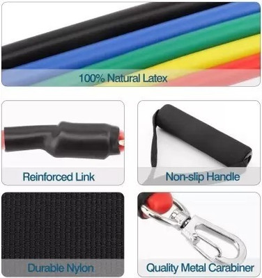 ALORNIS Resistance Bands for Fitness Home Gym Exercise Workout Resistance Tube(Multicolor)