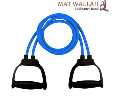 MatWallah Double Resistance Toning Tube Exerciser D Handle Resistance Tube Resistance Tube Resistance Tube(Multicolor)