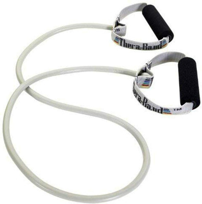 Theraband Professional Latex Resistance Tubing with Soft Handles for Physical Therapy Resistance Tube(Silver)