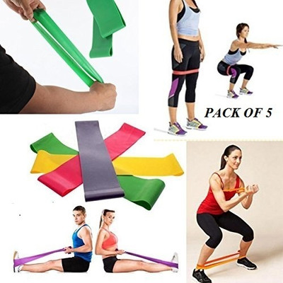 sysd Resistance Stretch Loop Band for Gym Pull Up for Yoga Crossfit Men Women Resistance Tube(Multicolor)