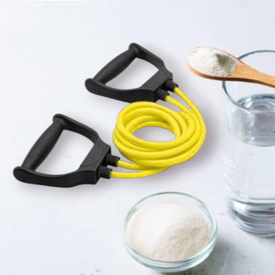 Aoriyon IJO-IH Toning tue raining and Muscle Building (BLACK YELLOW) Resistance Tube(Yellow)