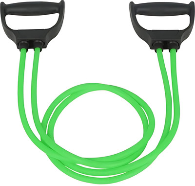 AMETHYST SKY EliteGrip Dual Tube Resistance Band – Latex Workout Cord, Green Resistance Tube(Green)