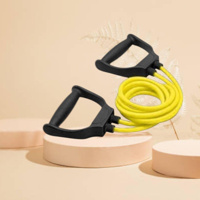 SRD HD-8S elasticity toning rope gym home (BLACK YELLOW) Resistance Tube(Yellow)