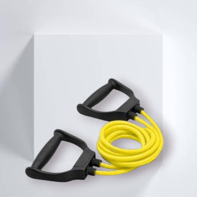 SRD YS-8D7J Double Toning Exercise Resistance Tube (BLACK YELLOW) Resistance Tube(Yellow)