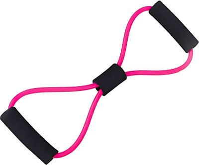 KITRON Yellow Figure 8 Resistance Tube with Comfortable Foam Grips Resistance Tube(Pink)