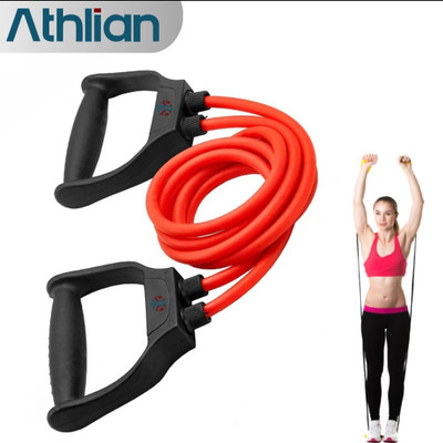 Athlian Premium Toning Tube - High-Durability for Full-Body Workouts Resistance Tube(Red)