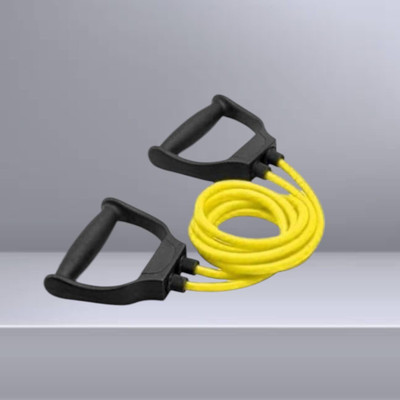 Aoriyon XA0D Fitness Exercise Resistance Tube(BLACK YELLOW) Resistance Tube(Yellow)