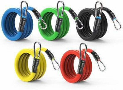 KHALIFA AND BADSHAH (11pcs) Set Tubes for Fitness Home Gym Exercise Workout (Multicolor) Resistance Tube(Multicolor)