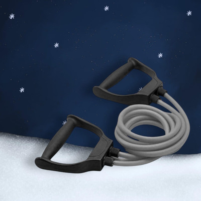 Aoriyon JF-9TV Pull Rope Fitness Rope Rubber Bands (GREY) Resistance Tube(Mulicolour)