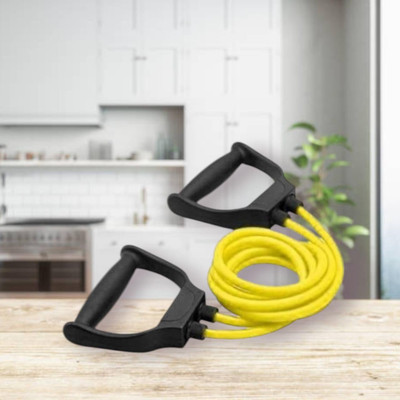 Aoriyon NBXH-SJ toning muscles general fitness (BLACK YELLOW) Resistance Tube(Yellow)