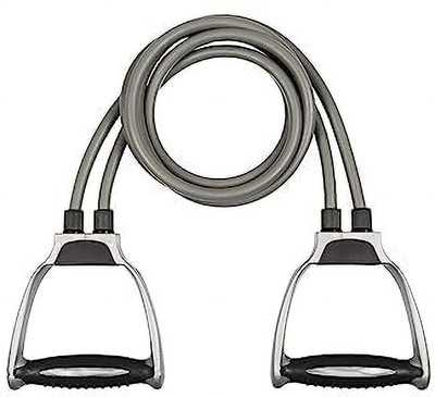 Avomaa Pull Rope Double Stretching Tube Latex Fitness Band Toning Tube@033 Resistance Tube(Grey)