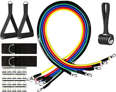 Pheonix Resistance Bands Set for Exercise, Stretching and Workout Toning Tube Kit Resistance Tube(Multicolor)