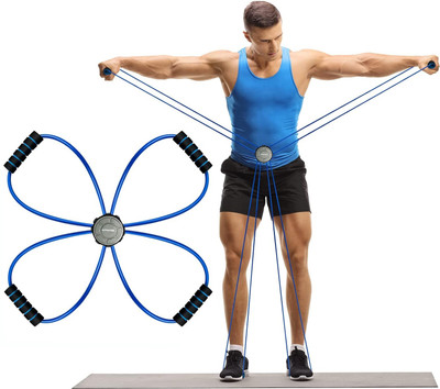 Strauss X Shape Resistance Band | Stretching Band | Exercise Band Resistance Tube(Blue)