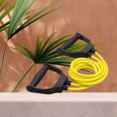Aoriyon HS0E8 Toning tue raining and Muscle Building (BLACK YELLOW) Resistance Tube(Yellow)