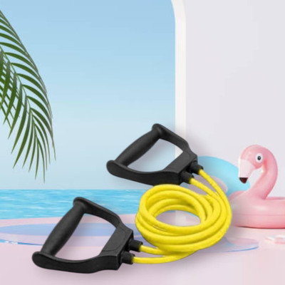 Aoriyon gh08-s Toning Tube Elastic Rubber Exercise (BLACK YELLOW) Resistance Tube(Yellow)