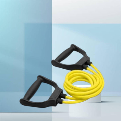 Aoriyon HD-6G Double Toning tube with Handles15 kg(BLACK YELLOW) Resistance Tube(Yellow)