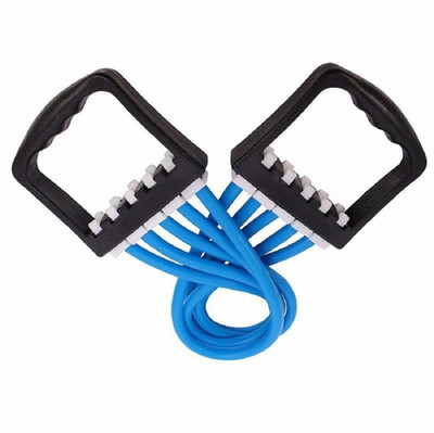 Fitfun Body Builder Chest Expender Silicon Workout Pulling Rope Resistance Tube(Multicolor)