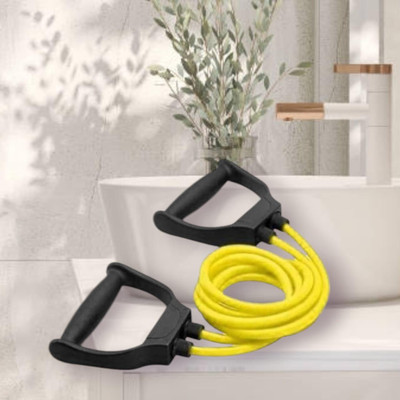 Aoriyon K-9EY Handles, Portable Toning Tubes (BLACK YELLOW) Resistance Tube(Yellow)