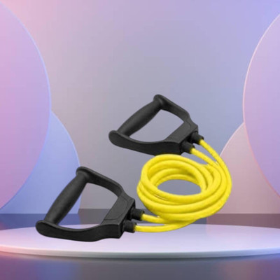 Aoriyon NK-4S Double Toning tube with Handles15 kg(BLACK YELLOW) Resistance Tube(Yellow)