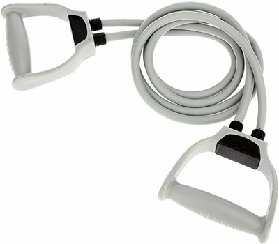 KinetiFlex Double Toning Resistance Tube Heavy Quality Resistance Tube(Grey)