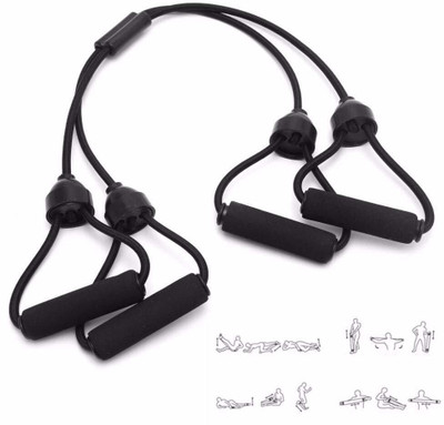 IRIS Fitness Cross Workout Pilates Reformer Exercise Resistance Cords Loop Tube Bands Resistance Tube(Black)