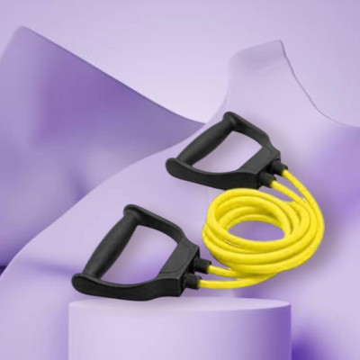 Aoriyon F0J-FJV toning muscles general fitness (BLACK YELLOW) Resistance Tube(Yellow)