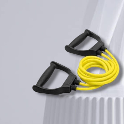 SRD E05H-H Double Toning elastic full body (BLACK YELLOW) Resistance Tube(Yellow)