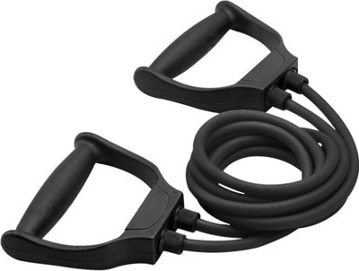 BOLDHIGH D-Handle Double Toning Tube for Stretching, Workout, Home Gym for Unisex Resistance Tube(Black)