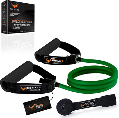 Bulmarc Green Pro Medium Resistance Tube 30–40 lbs with Door Anchor & Free eBook Resistance Tube(Green)