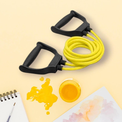 SRD DKO-JD Toning tube Resistance Fitness Exercise (BLACK YELLOW) Resistance Tube(Yellow)