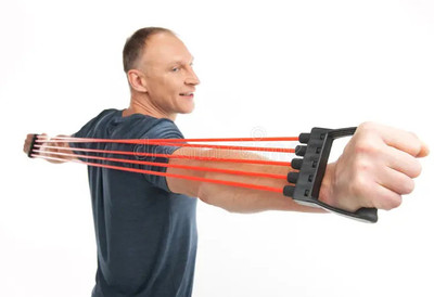 BOLDHIGH Adjustable Chest Expander for Fitness Workout with 5 Soft Latex Rope for Unisex Resistance Tube(Multicolor)