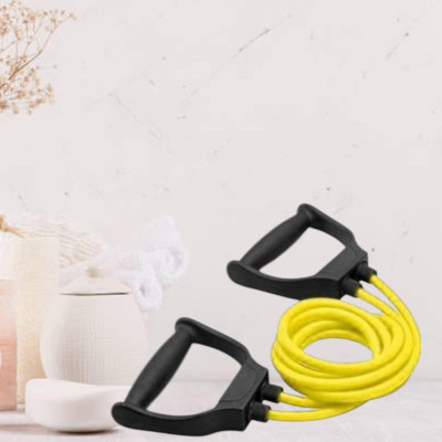 Aoriyon JH-ED Toning Tube Exercise Workout (BLACK YELLOW) Resistance Tube(Yellow)