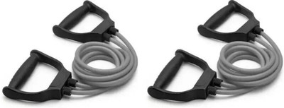Oddish Double resistence tube for muscle tonning pack of 2 Resistance Tube(Grey)