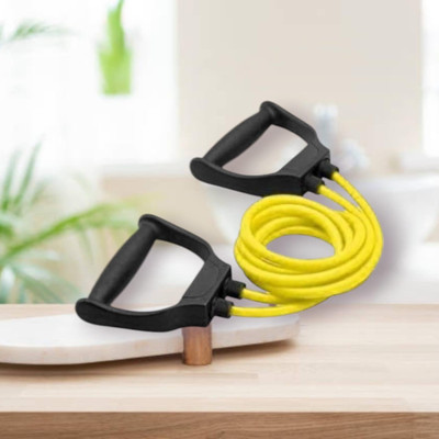 Aoriyon KD-4HJ toning muscles general fitness (BLACK YELLOW) Resistance Tube(Yellow)