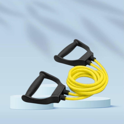 SRD JF-6H Double Toning tube with Handles15 kg(BLACK YELLOW) Resistance Tube(Yellow)