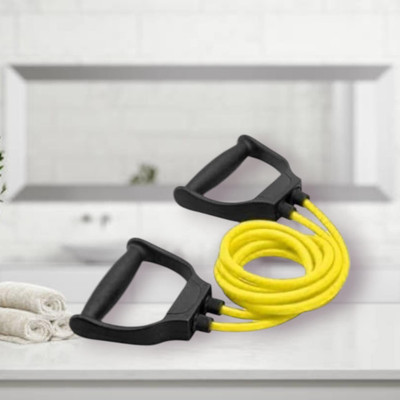 Aoriyon N4OD-D toning muscles general fitness (BLACK YELLOW) Resistance Tube(Yellow)
