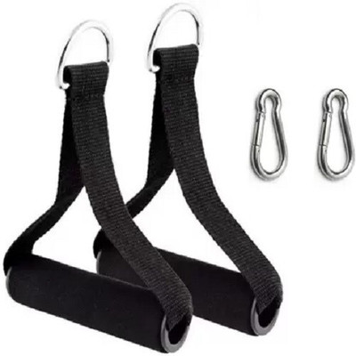 LIVOX 2 Pcs Cable Machine Handle Resistance Band Handles with 8mm Snap Hooks Resistance Tube(Black)
