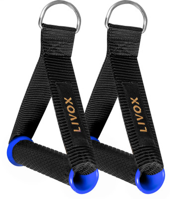 LIVOX Gym-Grade D Handle – Enhance Your Workout Performance Resistance Tube(Black, Blue)