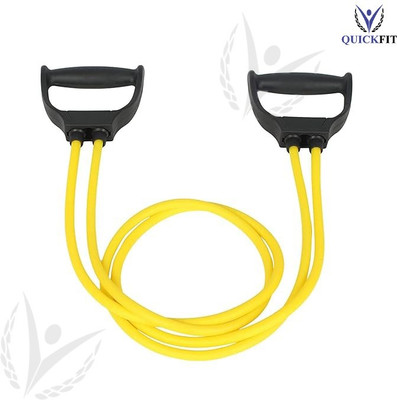 QUICK FIT Pull Rope Elastic Bands Fitness Rope Rubber Bands for Fitness Exercise Resistance Tube(Yellow, Black)